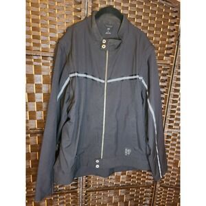 Fox Racing Jacket Mens XL‎ Black Softshell Nylon Lined Coat Windbreaker